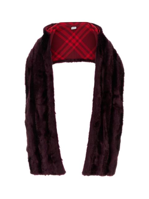 Burberry Purple eco fur scarf