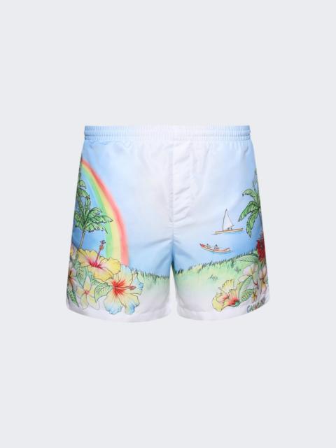 CASABLANCA Aloha Printed Swim Shorts Multicolor