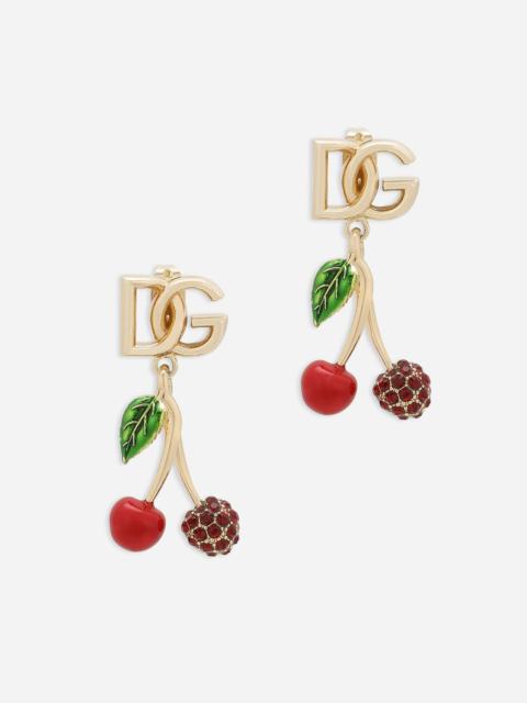 Dolce & Gabbana Earrings with DG logo and cherries