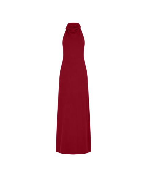 TOM FORD LONG HALTERNECK DRESS WITH POCKETS AND OPEN BACK