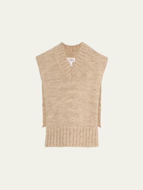 Maison Margiela Open Side Alpaca-Blend Sweater Vest