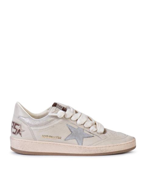 Golden Goose Golden Goose Deluxe Brand Women Ball-Star Sneakers In Nappa Leather With Glitter Inserts
