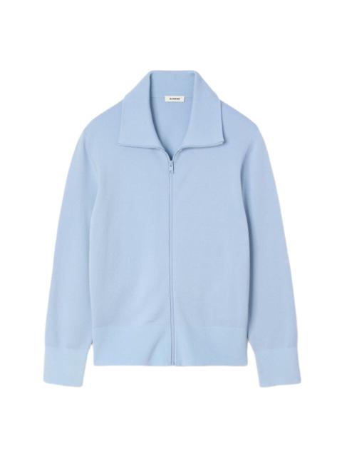Sandro SANDRO Wool trucker sweater in Sky Blue at Nordstrom