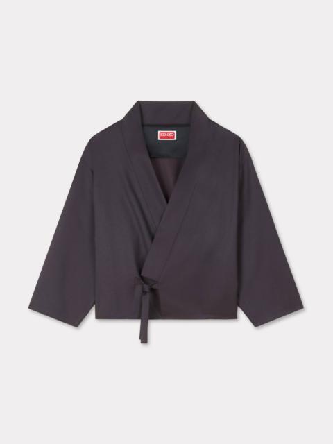 KENZO 'KENZO Weave' kimono jacket in wool jacquard