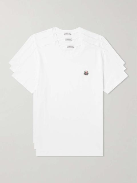 Three-Pack Logo-Appliquéd Organic Cotton-Jersey T-Shirts