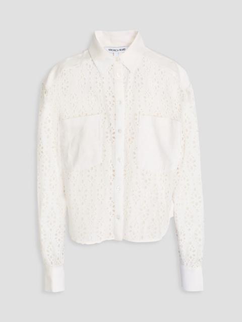 VERONICA BEARD Aderes broderie anglaise cotton shirt