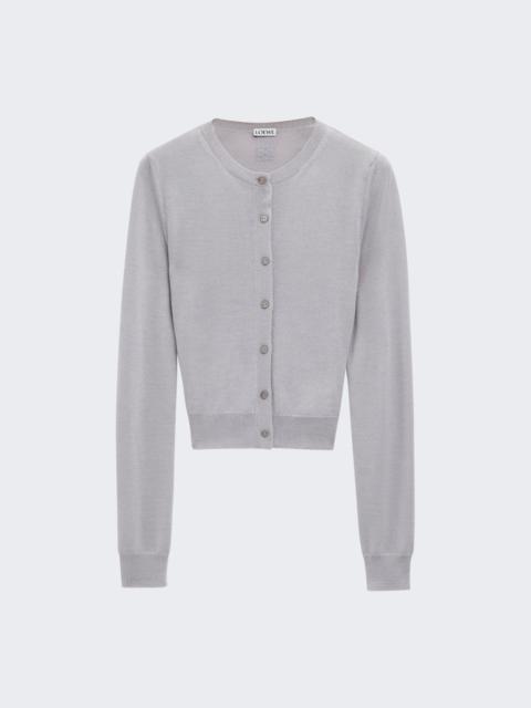 Loewe Draped Cardigan Light Grey