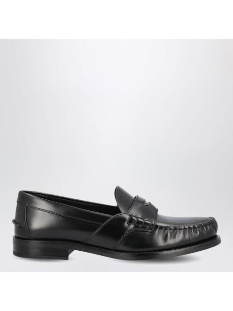 Prada Prada Black Brushed Leather Loafers Women