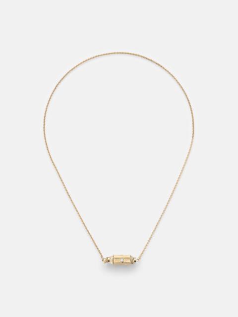 MARIE LICHTENBERG Coco Micro 18kt gold locket necklace with diamonds