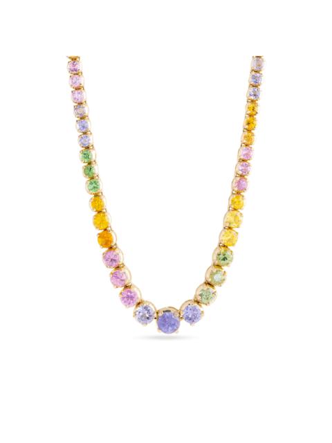 STONE AND STRAND Rainbow Bright Tennis Necklace