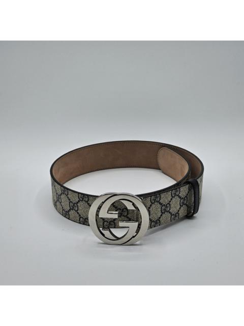 Gucci GG Supreme Blondie Brown Blue Belt Size 70 28 601254