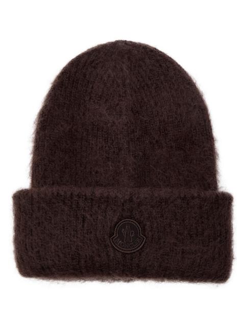 Moncler Moncler Logo Mohair-blend Beanie