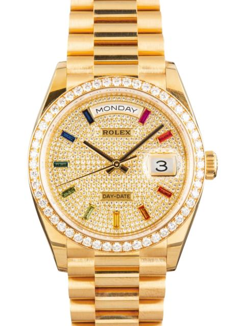 ROLEX Rolex Day-Date 36 Rainbow Dial 128348 18k Yellow Gold