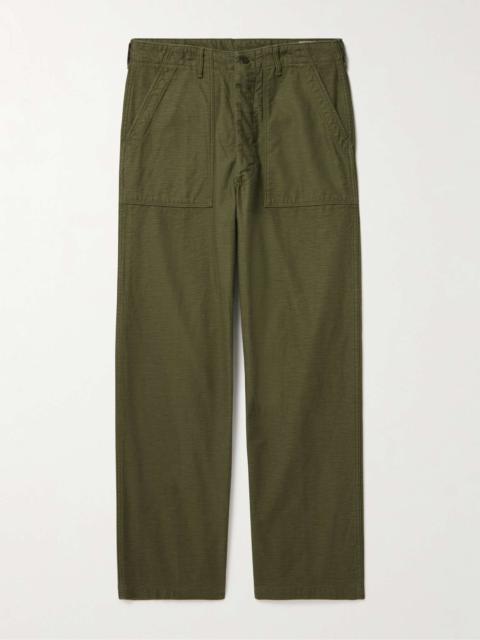 Fatigue Straight-Leg Cotton-Sateen Trousers