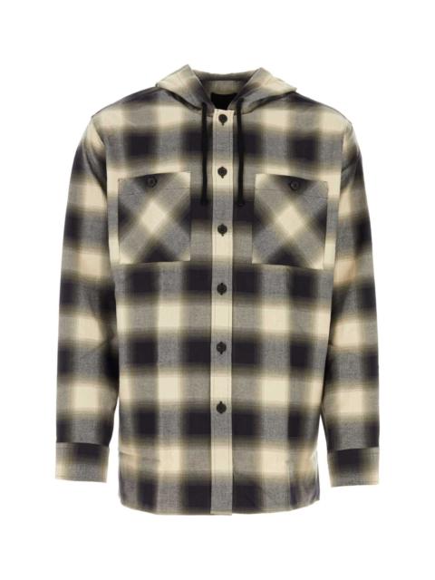 Givenchy Givenchy Men Embroidered Flanel Oversize Shirt