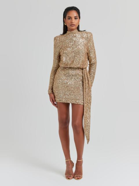 NADINE MERABI Josie Gold Dress