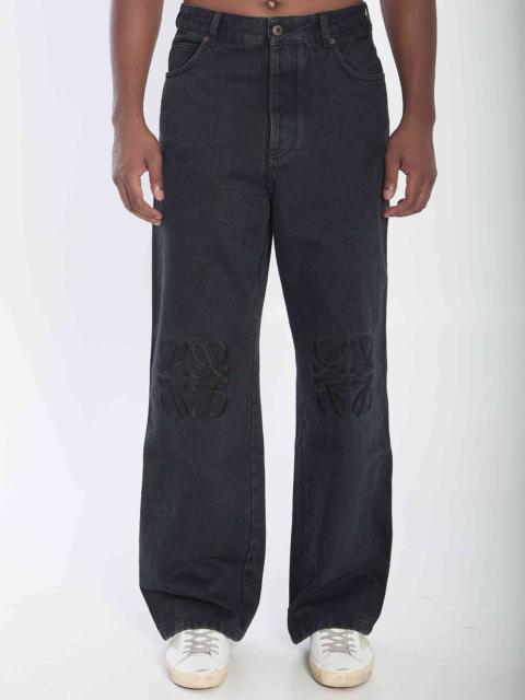 Loewe Loewe Men Baggy Anagram Denim Pants