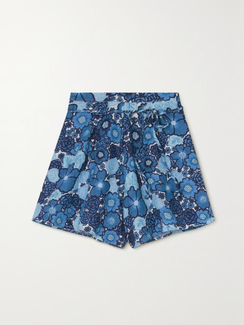 FAITHFULL + Net Sustain Felia Rope-trimmed Floral-print Linen Shorts