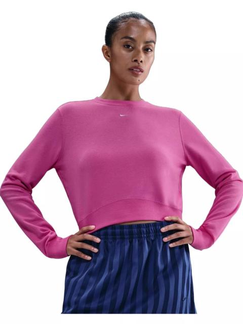 Nike Women's Sportswear Chill Terry Crew-Neck French Terry Sweatshirt -Pink