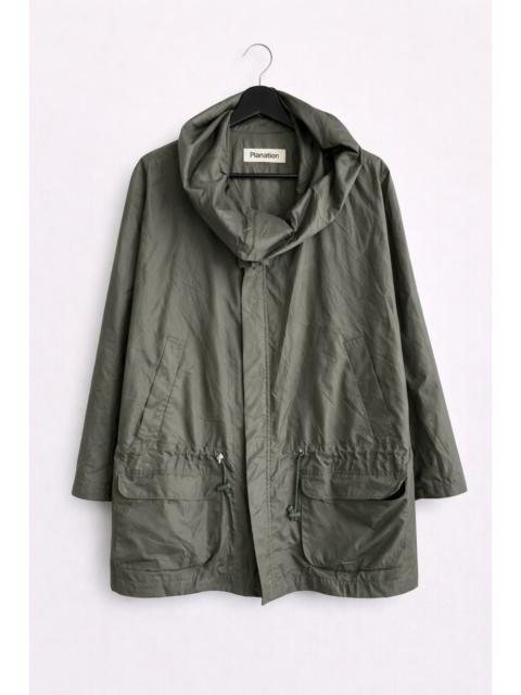 Other Designers Plantation Issey Miyake Olive Green Hooded Nylon Minimalist