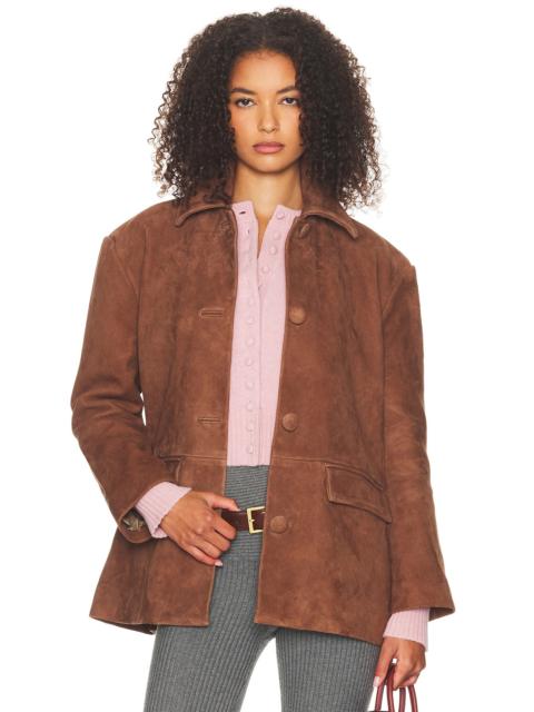 HELSA The Schoolhouse Jacket in Suede