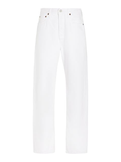 AGOLDE 90s Pinch Waist Rigid High-Rise Straight-Leg Jeans white