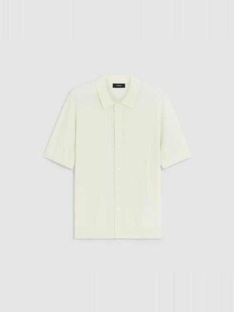 Theory Cairn Short-Sleeve Sweater in Cotton