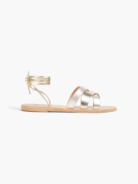 ANCIENT GREEK SANDALS Pisidia metallic leather sandals