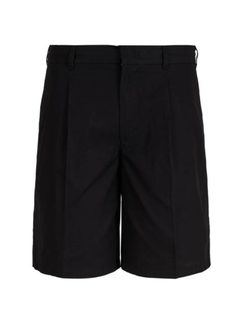 wide-leg cotton shorts