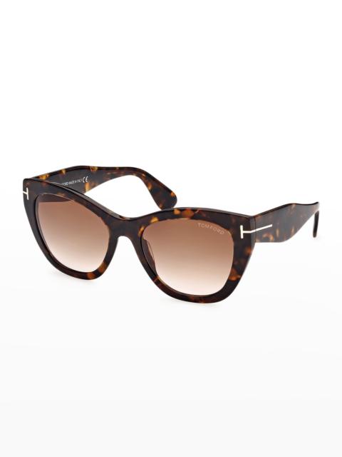 TOM FORD Cara Plastic Cat-Eye Sunglasses