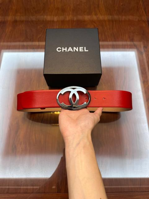 CHANEL Chanel Wide Double CC Belt In Red