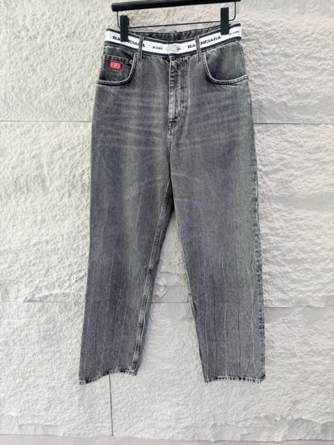 BALENCIAGA Balenciaga grey washed denim jeans