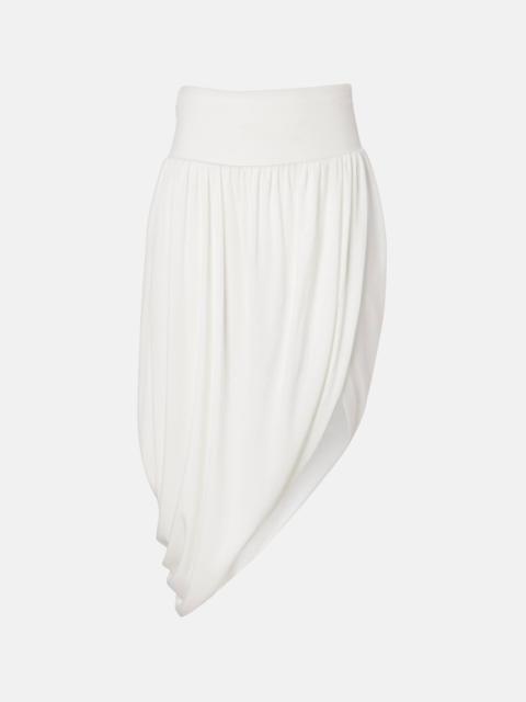Alaïa Asymmetric jersey midi skirt