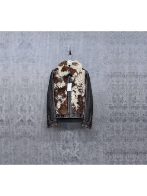 Prada Prada Runway Edition: Premium Goatskin Fur-Trimmed Leather Jacket