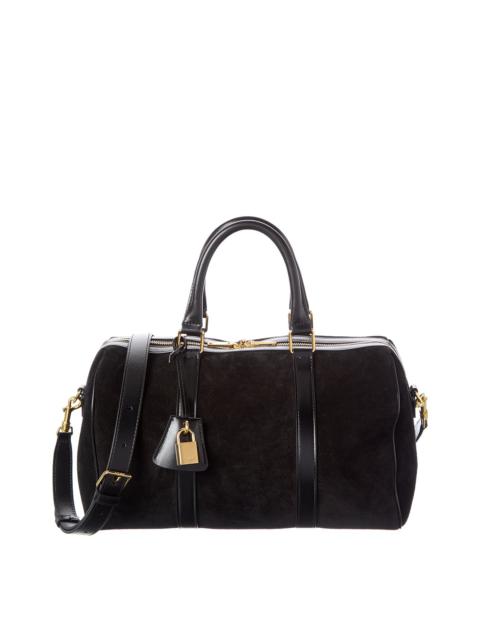 CELINE CELINE Boston Large Suede & Leather Satchel
