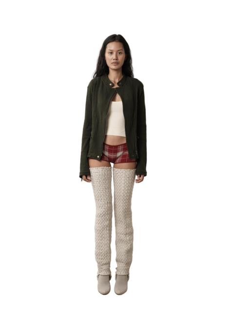 ISA BOULDER TARTAN SHORTS (RED/GREY)