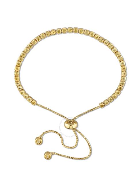 Other Designers AMOUR Citrine Tassel Bolo Bracelet In Yellow Plated Sterling Silver