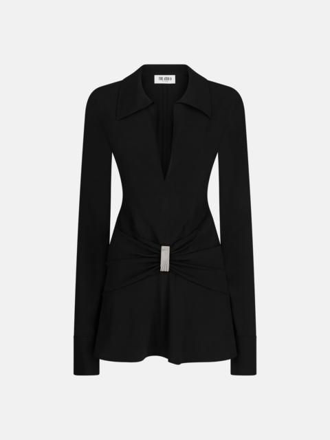 THE ATTICO BLACK MINI DRESS