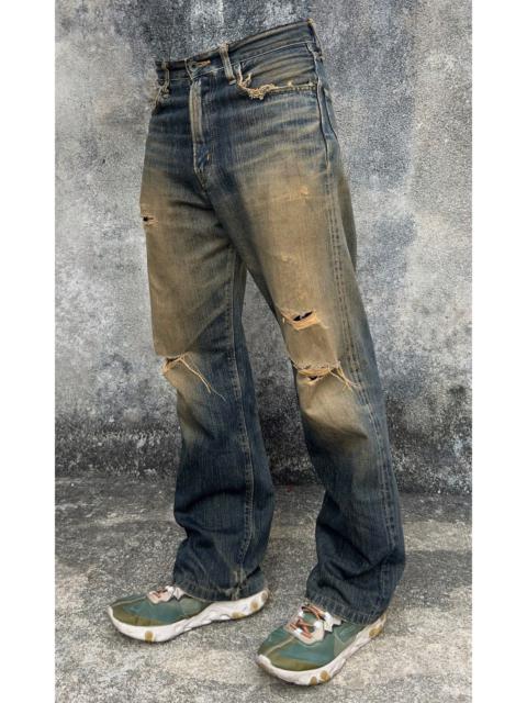 Other Designers Vtg Edwin 505Z Selvedge Mudwash Distressed Denim Jeans 30x31