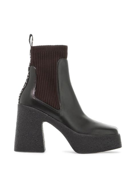 SKYLA SOCK ANKLE BOOTS WITH HEEL