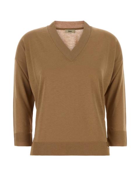 Herno Herno Women Camel Lyocell Blend T-Shirt
