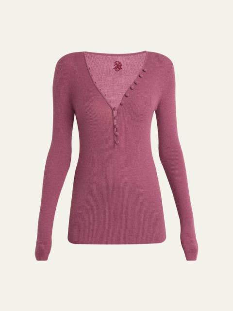 Chloé Ribbed Wool Henley