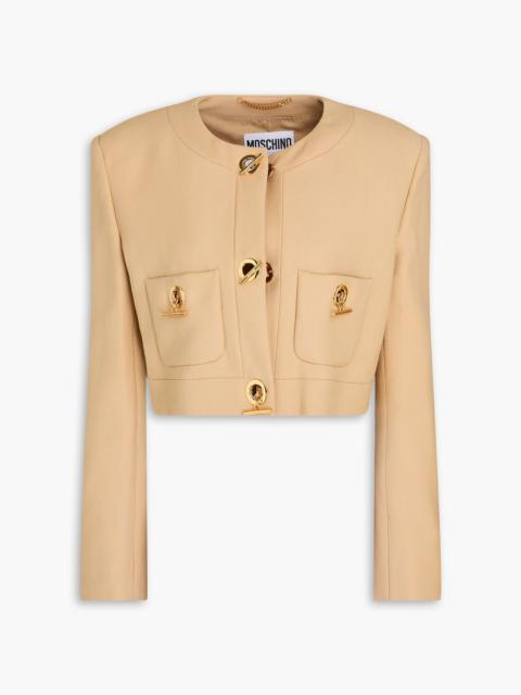 Moschino Cropped grain de poudre jacket