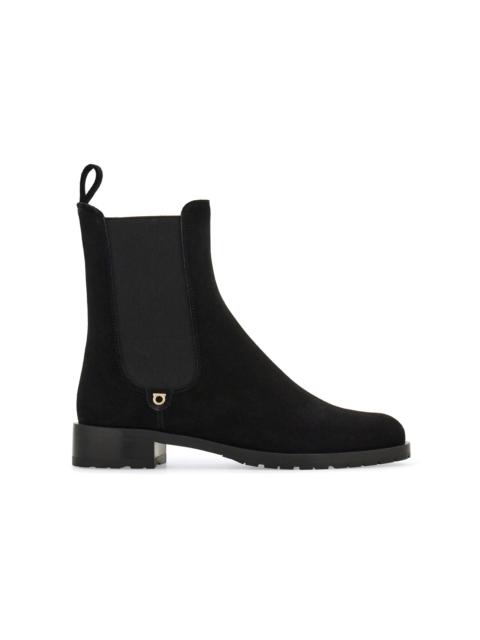 FERRAGAMO Briuli Leather Chelsea Boots black