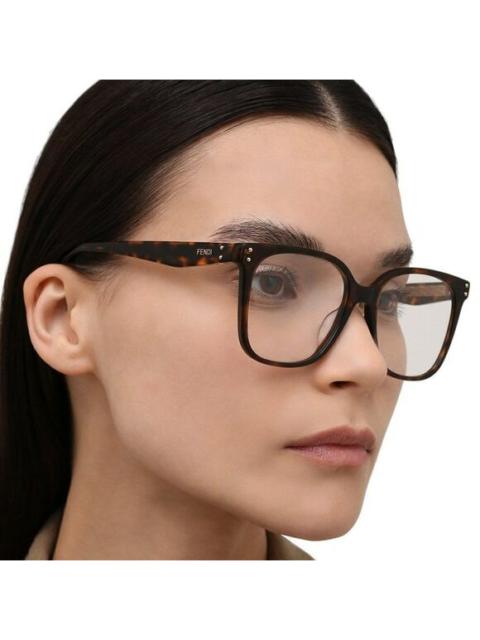 FENDI NEW Fendi FE50004I 052 Havana Square Women Eyeglasses FE 50004I