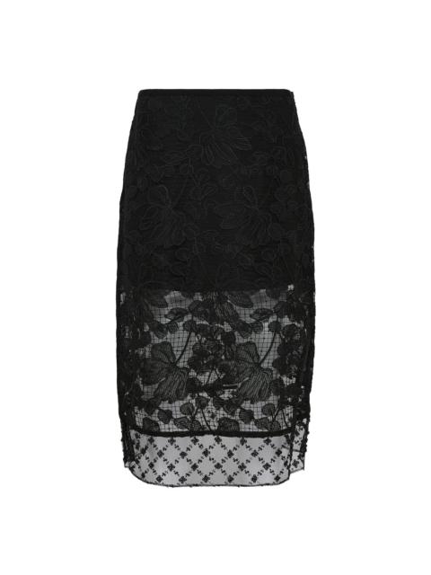 3.1 Phillip Lim Corded Lace Organza Midi Skirt