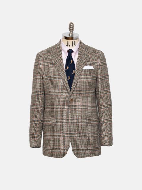 J. PRESS MADE-IN-USA MAGEE DONEGAL MIST LIGHT BROWN GLEN PLAID SPORT COAT