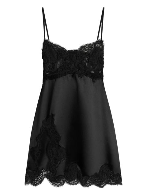 Dolce & Gabbana lace-trimmed slip mini dress