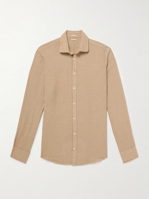 massimo alba Linen Shirt Mushroom