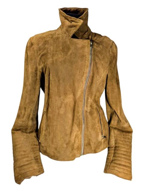 Hysteric Glamour Esprit Suede Leather Biker Avantgarde Jacket Slanted Zip